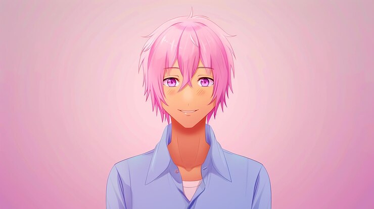 Foto papel de parede de menino bonito de anime