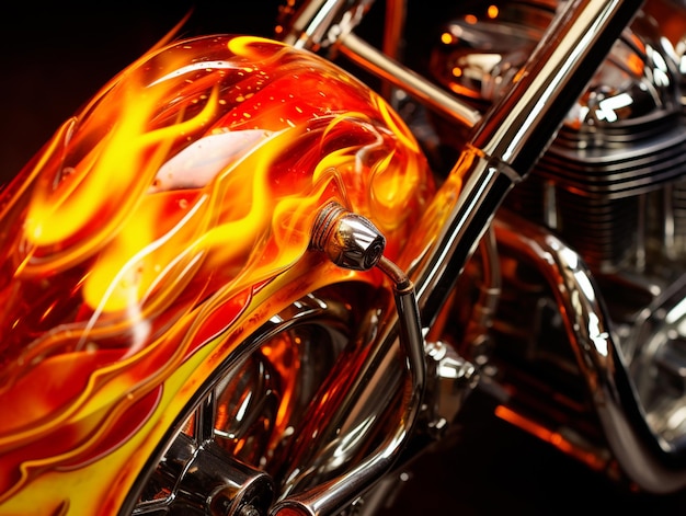 papel de parede de motocicleta em chamas