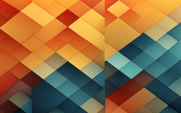 Papel de parede de padrões geométricos de desktop com IA generativa de design minimalista