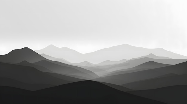 papel de parede de paisagem minimalista monocromático