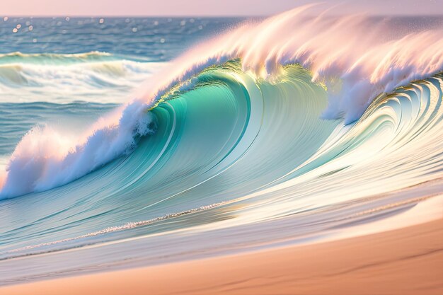 Papel de parede de praia de paraíso de areia branca de verão ou fundo ai gerado