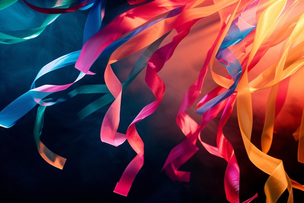 Foto papel de parede de streamers dinâmicos