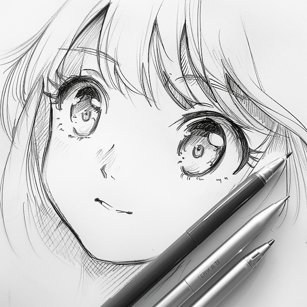 Papel de parede de um esboço de anime