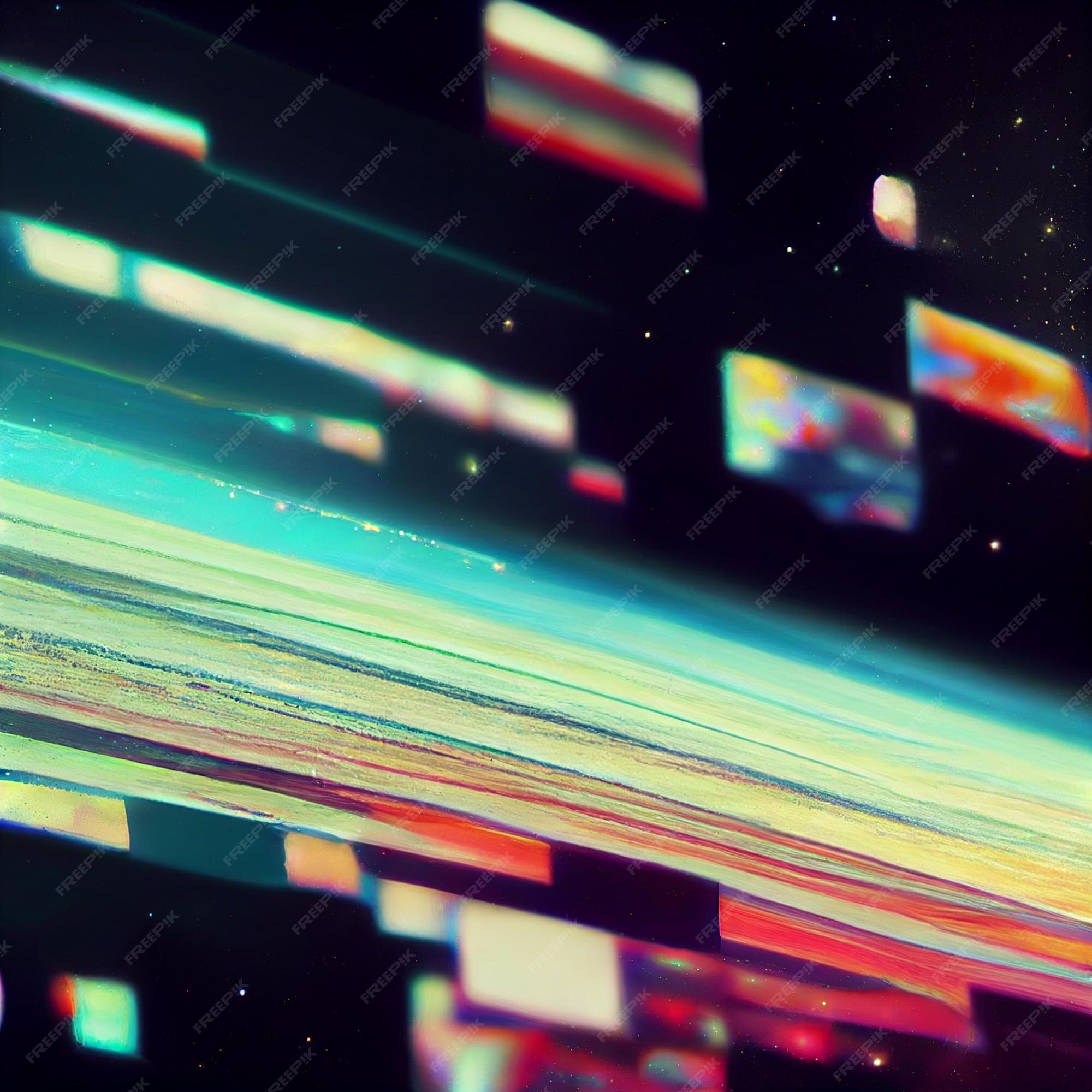 Fundo de falha universo abstrato com falha papel de parede de vídeo 4k