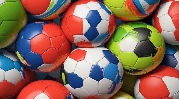 Foto papel de parede desportivo em hd completo banner desportivo bola de futebol em fundo abstrato fundo de bola de futebol