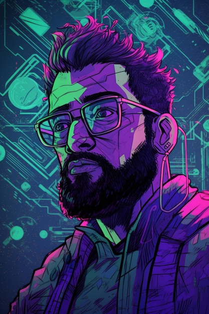 papel de parede do homem cyberpunk