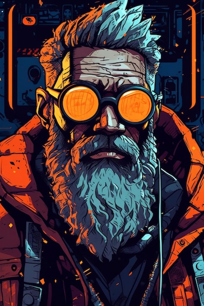 papel de parede do homem cyberpunk