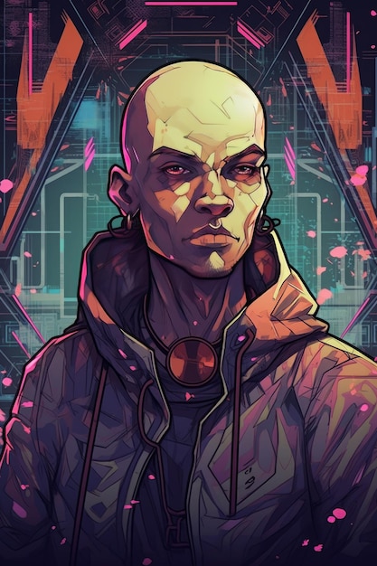 papel de parede do homem cyberpunk