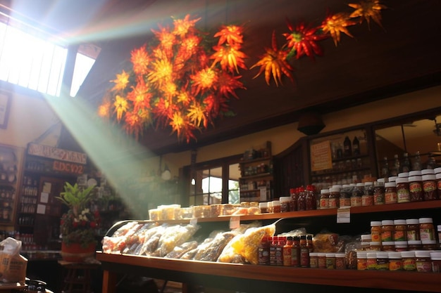 Papel de parede do sol sobre o mercado de especiarias exóticas