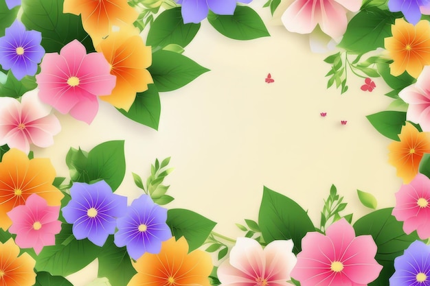 Papel de parede floral de flor de primavera vibrante para decoração refrescante da estação