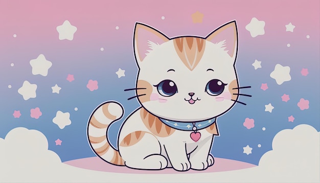 Kawaii Cat para Android, anime de gato kawaii Papel de parede de