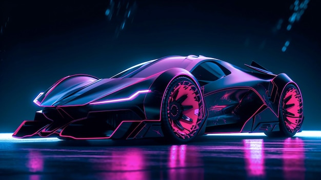 Papel de parede futurista de carros esportivos de luxo