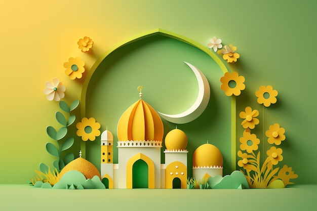 papel de parede ilustração do ramadã cor 3D mês islâmico, evento do ramadã, papel de parede islâmico