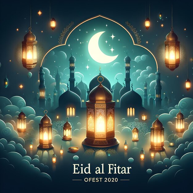 Papel de parede islâmico de Eid Mubarak