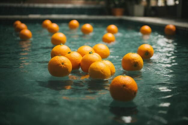 Papel de parede laranja fundo cítrico laranja na água laranjas na neve laranjas e gelo