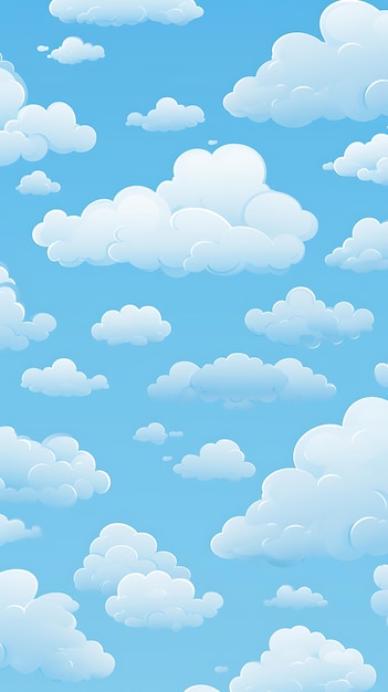 Papel de parede móvel de nuvem de desenho animado
