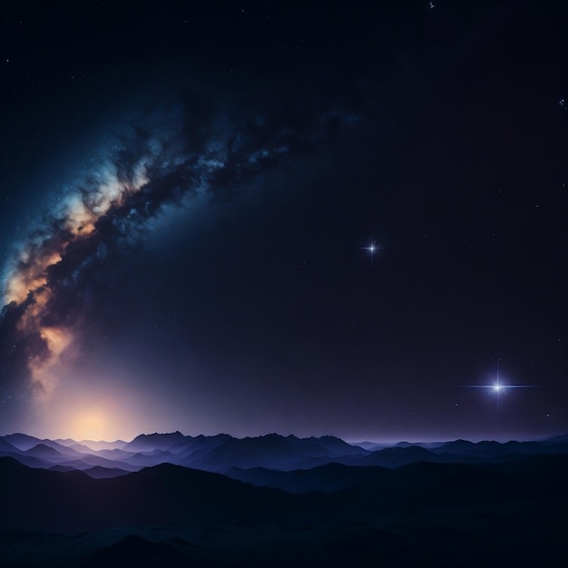 Papel de parede paisagem de estrelas espaciais