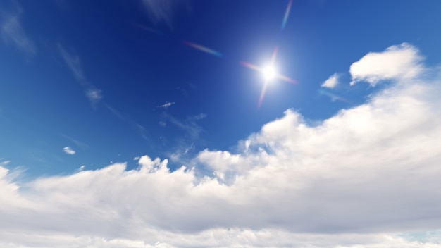 Foto papel de parede sunny blue sky with clouds