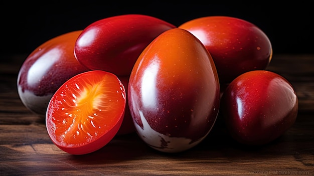 Foto papel de parede uhd de frutas em forma de ovo de tamarillo