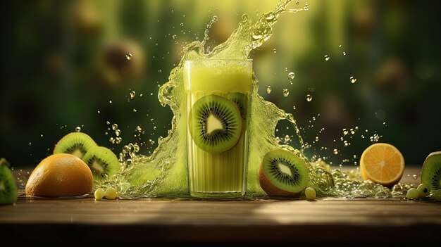 Papel de parede UHD de suco de kiwi