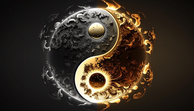 papel de parede yin yang
