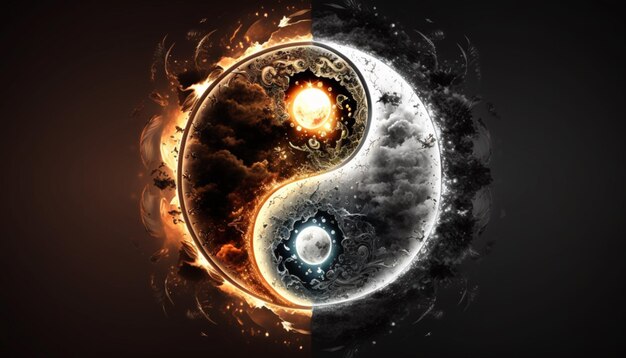 papel de parede yin yang