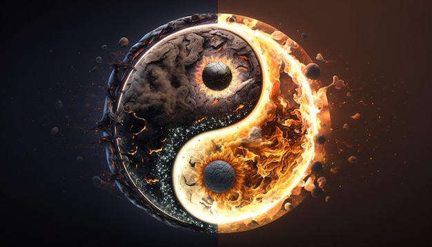 papel de parede yin yang