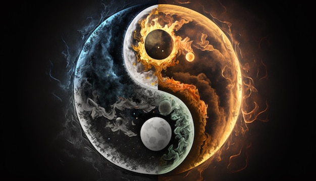 papel de parede yin yang