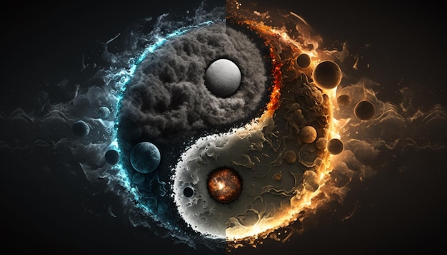 papel de parede yin yang