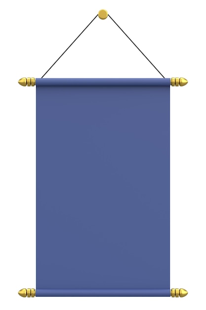 Papel de desplazamiento Cuadro de texto Ilustración 3D