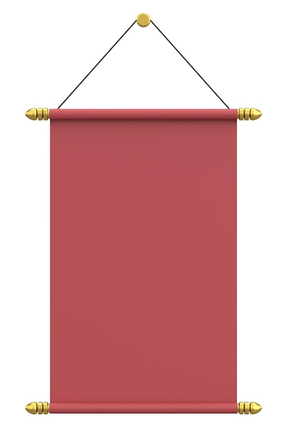 Papel de desplazamiento Cuadro de texto Ilustración 3D