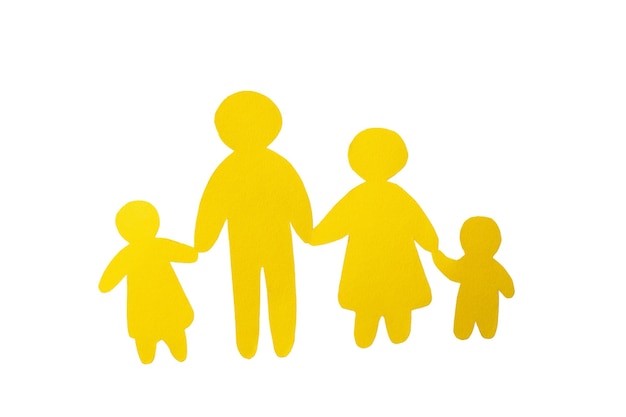 Papel do Dia da População da PNG pessoas de mãos dadas isoladas em fundo branco