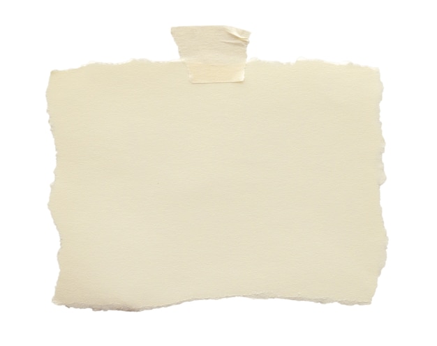 Papel em branco com fita adesiva isolado