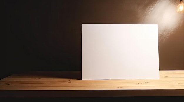 Foto papel em branco e tela na prateleira como configuração de maquete