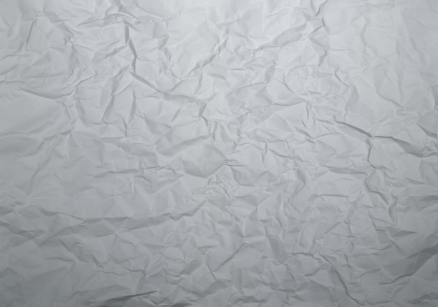 Papel enrugado e amassado Fundo texturizado Papel branco Tons de cinza