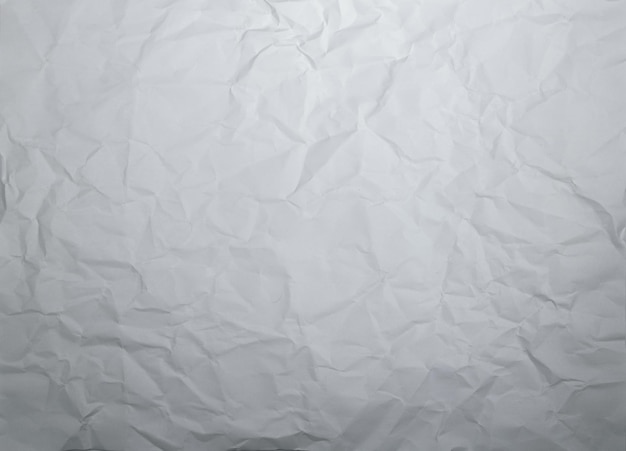 Papel enrugado e amassado Fundo texturizado Papel branco Tons de cinza
