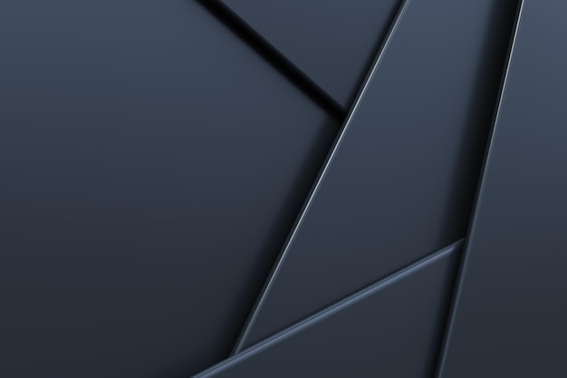 Papel de fondo geométrico abstracto negro estilo 3d render