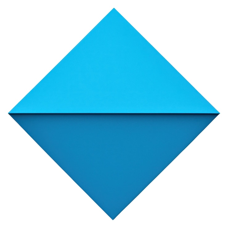 Foto papel en forma de pentágono png de fondo blanco azul