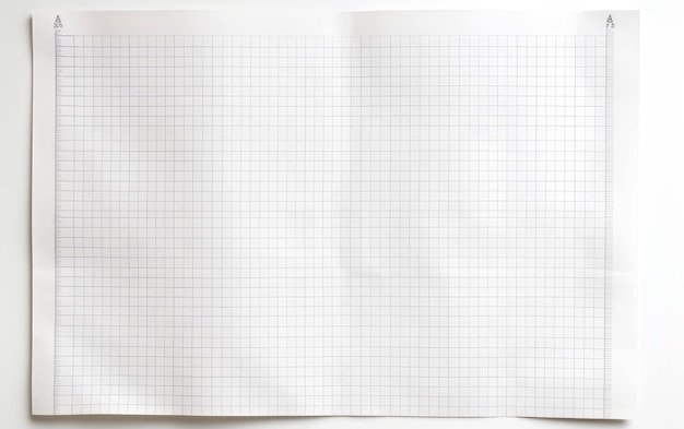 Foto papel gráfico para entusiastas de matemática em fundo branco