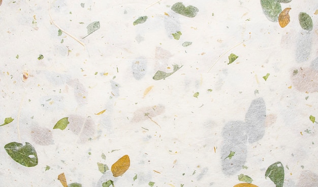 Papel de morera blanco con fondo de textura de hoja, papel hecho a mano horizontal con diseño único de papel, estilo de papel natural suave para un diseño creativo estético