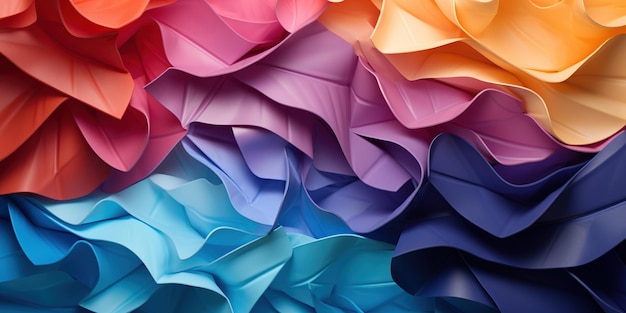 Papel origami colorido como fundo de papel de parede abstrato