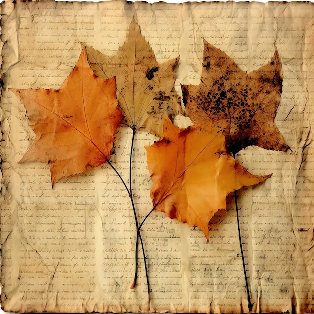 Papel de otoño viejo papel digital vintage