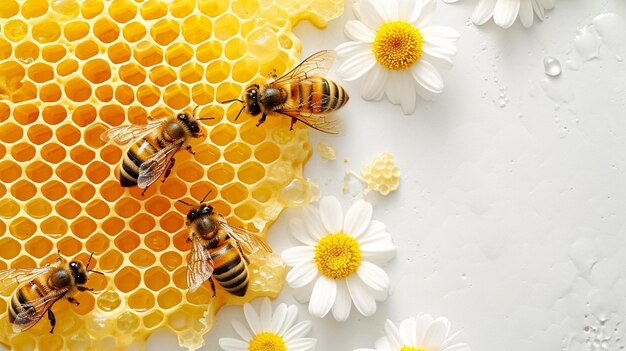 Foto el papel de pared de la abeja de miel hd 8k imagen fotográfica de stock