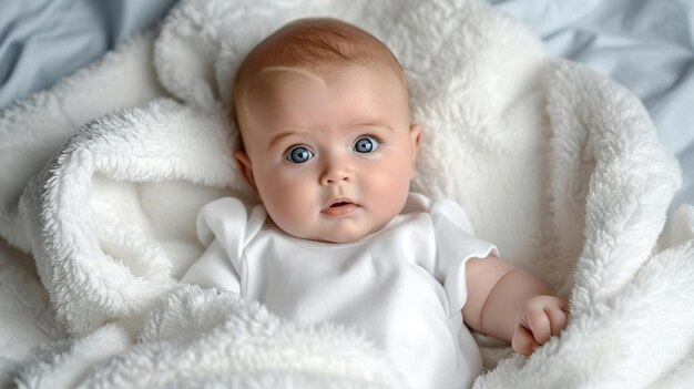 Papel de pared de bebé en HD 8K Imagen fotográfica de stock