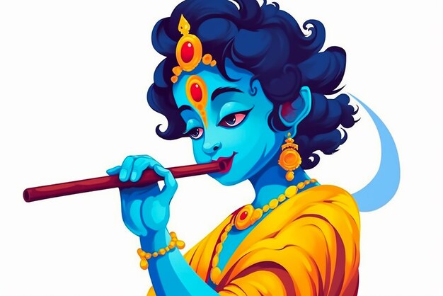 Papel de pared del dios hindú Krishna Janmashtami