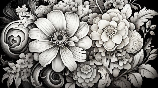 Foto papel de pared floral vectorial hd 8k imagen fotográfica de stock
