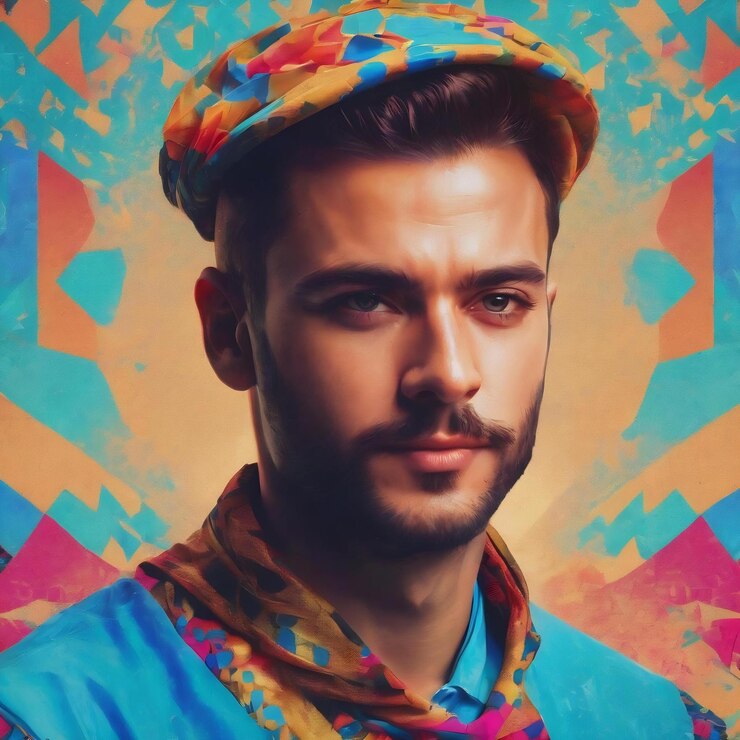 Papel de pared de fondo artístico con efecto de medio tono de color