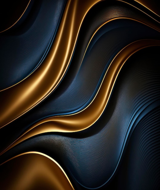 Papel de pared de fondo de color azul ondulado de arena en el estilo de ámbar oscuro y bronce