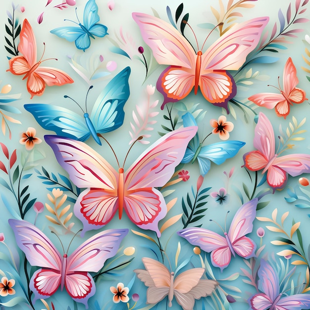 papel de pared de fondo de mariposa