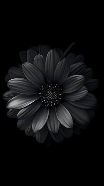 Papel de pared de fondo negro de flor oscura para el teléfono